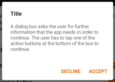 Alert dialog light